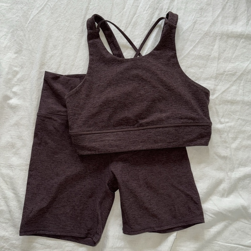 Vuori Sports Bra and Biker Shorts Set